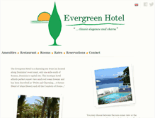 Tablet Screenshot of evergreenhoteldominica.com